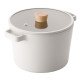 Korean Neoflam FIKA pots, 22 cm deep, off white