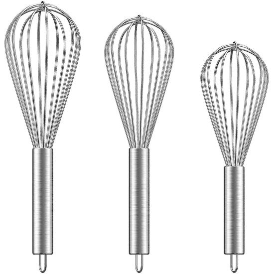 Manual egg beater, set of 3 pieces