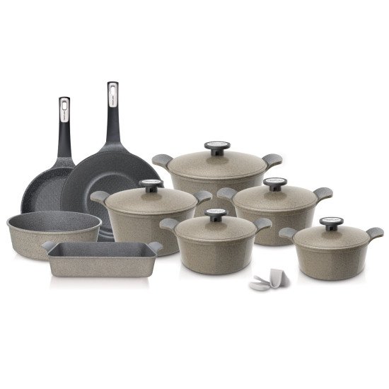 Korean pots set, 14 pieces, Extreme Beige